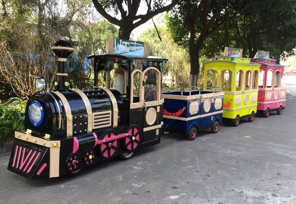 高台景区广商场无轨观光小火车电动儿童游乐设备小火车可坐人户外玩具